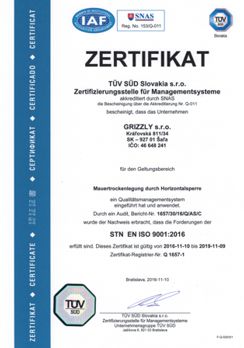 grizzly iso 9001 TUV